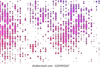 Light Pink vector backdrop with dots. Blurred bubbles on abstract background with colorful gradient. Pattern of water, rain drops.