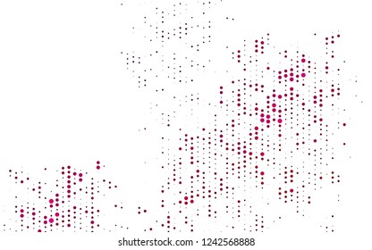 Light Pink vector backdrop with dots. Blurred bubbles on abstract background with colorful gradient. Design for posters, banners.