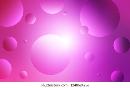 Light Pink vector backdrop with dots. Modern abstract illustration with colorful water drops. Beautiful design for your business advert.