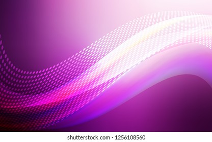 Light Pink vector backdrop with dots and lines. Modern abstract colorful illustration with spheres and lines. Pattern for ads, leaflets.