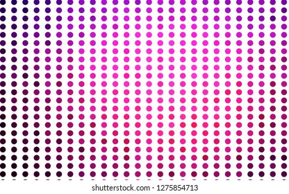 Light Pink vector backdrop with dots. Illustration with set of shining colorful abstract circles. Design for posters, banners.