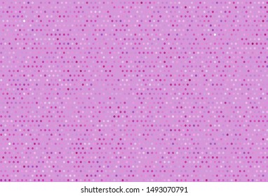 Light Pink vector backdrop with dots. Glitter abstract illustration with blurred drops of rain. New template for your brand book.