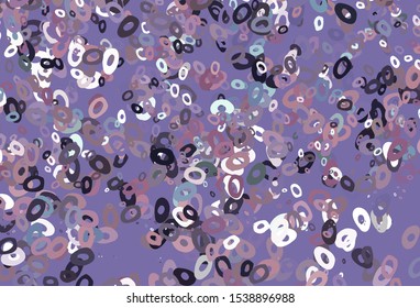 Light Pink vector backdrop with dots. Illustration with set of shining colorful abstract circles. Pattern for ads, leaflets.