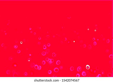Light Pink vector backdrop with dots. Abstract illustration with colored bubbles in nature style. Completely new template for your brand book.
