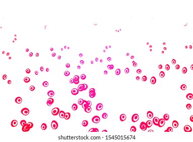 Light Pink vector backdrop with dots. Abstract illustration with colored bubbles in nature style. Completely new template for your brand book.