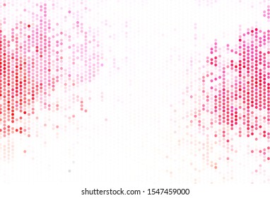 Light Pink vector backdrop with dots. Illustration with set of shining colorful abstract circles. Design for poster, banner of websites.
