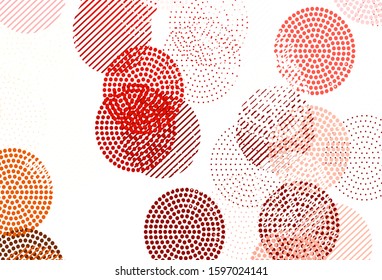 Light Pink vector backdrop with dots. Glitter abstract illustration with blurred drops of rain. Pattern for textures of wallpapers.