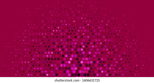 Light Pink vector backdrop with dots. Abstract illustration with colorful spots in nature style. Design for your commercials.