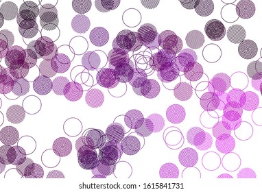 Light Pink vector backdrop with dots. Modern abstract illustration with colorful water drops. Pattern for beautiful websites.
