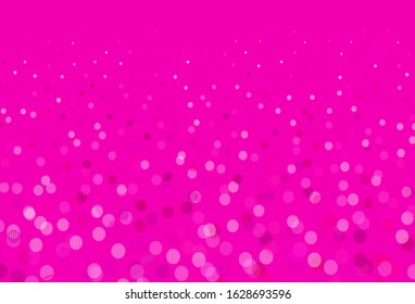 Light Pink vector backdrop with dots. Blurred decorative design in abstract style with bubbles. Pattern for beautiful websites.