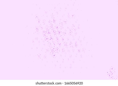 Light Pink vector backdrop with dots. Blurred bubbles on abstract background with colorful gradient. Pattern for beautiful websites.