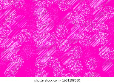 Light Pink vector backdrop with dots. Abstract illustration with colored bubbles in nature style. Pattern for beautiful websites.