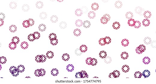 Light pink vector backdrop with dots. Colorful illustration with gradient dots in nature style. Design for your commercials.