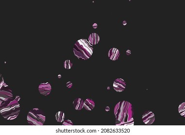 Light pink vector backdrop with dots. Illustration with set of shining colorful abstract circles. Pattern for ads, leaflets.