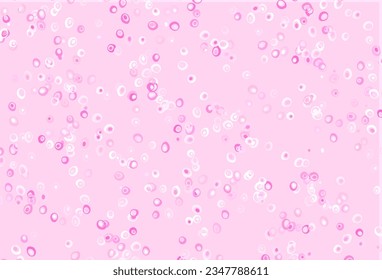 Light Pink vector backdrop with dots. Modern abstract illustration with colorful water drops. Completely new template for your brand book.