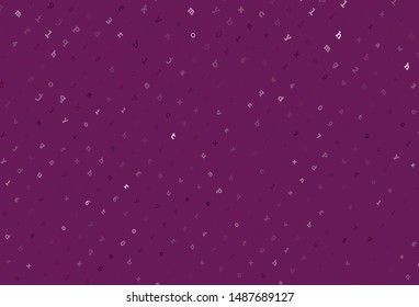 Light Pink vector backdrop with english symbols. Colored alphabet signs with gradient on white background. Pattern for school, grammar websites.