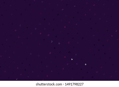 Light Pink vector backdrop with english symbols. Blurred design in simple style with signs of alphabet. Smart design for promotion of university.