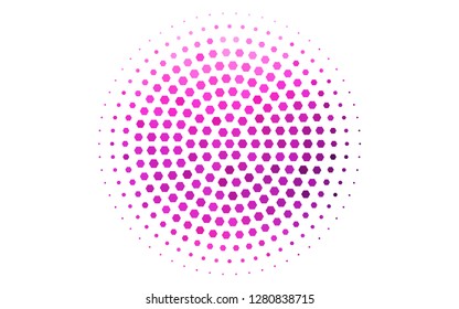 Light Pink vector backdrop with hexagons. Design in abstract style with hexagons. Pattern can for your ad, booklets.