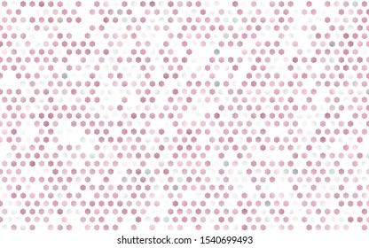 Light Pink vector backdrop with hexagons. Illustration with set of colorful hexagons. Pattern for texture of wallpapers.