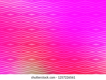 Light Pink vector backdrop with lines, cubes. Colorful lines, squares on abstract background with gradient. Pattern for ads, posters, banners.