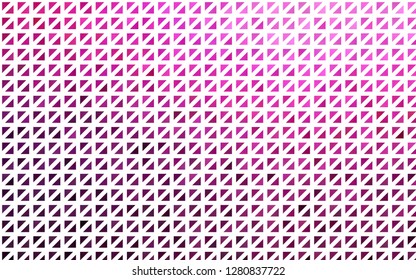 Light Pink vector backdrop with lines, triangles. Triangles on abstract background with colorful gradient. Best design for your ad, poster, banner.