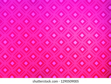 Light Pink vector backdrop with lines, cubes. Colorful decorative design in simple style with lines, rhombuses. Smart design for your business advert.