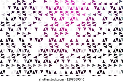 Light Pink vector backdrop with lines, triangles. Abstract gradient illustration with triangles. Modern template for your landing page.