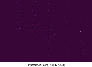 Light Pink vector backdrop with lines, triangles. Illustration with set of colorful triangles. Template for wallpapers.