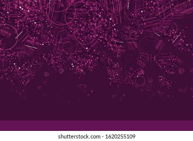 Light Pink vector backdrop with lines, circles. Decorative design in abstract style with lines, dots. Pattern for websites.