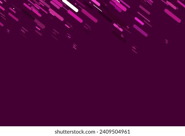 Light Pink vector backdrop with long lines. Lines on blurred abstract background with gradient. Best design for your ad, poster, banner.