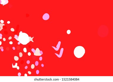 Light Pink vector backdrop with memphis shapes. Modern abstract illustration with colorful random forms. Background for a cell phone.