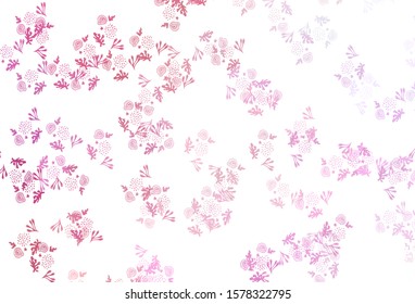 Light Pink vector backdrop with memphis shapes. Modern abstract illustration with colorful random forms. Background for a cell phone.