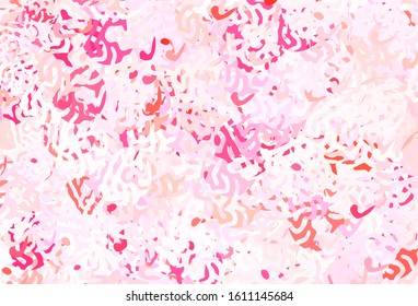 Light Pink vector backdrop with memphis shapes. Modern abstract illustration with colorful random forms. Best smart design for your business.