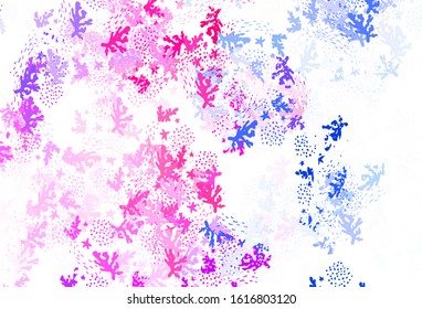 Light Pink vector backdrop with memphis shapes. Decorative design in abstract style with random forms. Best smart design for your business.