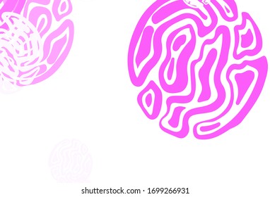 Light Pink vector backdrop with memphis shapes. Simple colorful illustration with abstract gradient shapes. Background for a cell phone.