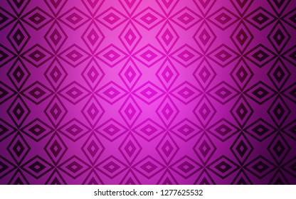 Light Pink vector backdrop with rhombus. Glitter abstract illustration with rectangular shapes. Best design for your ad, poster, banner.