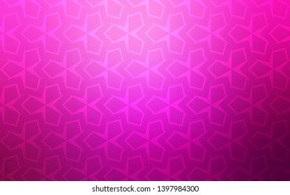 Light Pink vector backdrop with rhombus. Glitter abstract illustration with rectangular shapes. Best design for your ad, poster, banner.
