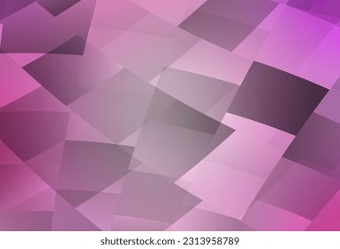 Hellrosa Vektorhintergrund mit Rhombus. Abstrakte Glitter-Illustration mit rechteckigen Formen. Kluges Design für Ihre Unternehmenswerbung.