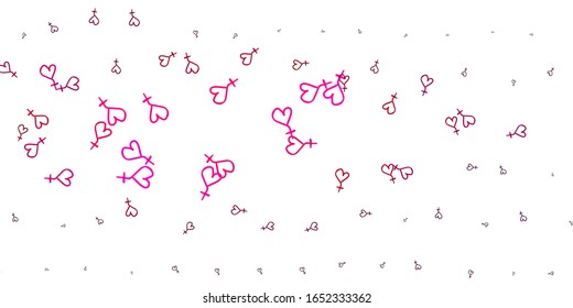 Light Pink vector backdrop with woman's power symbols. Abstract illustration with a depiction of women's power. Elegant design for wallpapers.
