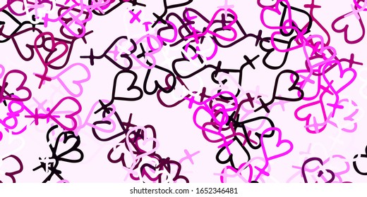 Fondo vector claro con símbolos de poder de la mujer. Ilustración colorida con formas de feminismo degradado. Diseño sencillo para su sitio web.