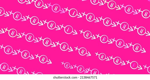 Light Pink vector backdrop with women power symbols. Simple design in abstract style with women rights activism. Background for International Women Day.