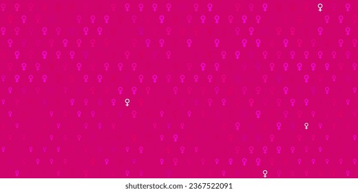 Fondo vector claro rosa con símbolos de potencia femenina. Diseño simple en estilo abstracto con activismo por los derechos de la mujer. Mejor diseño para mostrar el poder de las mujeres.