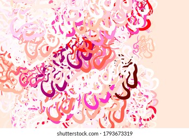 Light Pink vector backdrop with wry lines. A completely new colorful illustration in simple style. A completely new design for your business.