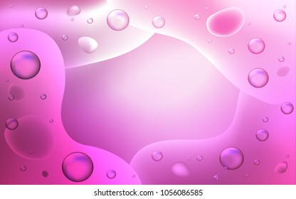 Light Pink vector background with abstract circles. A vague circumflex abstract illustration with gradient. Memphis style for your business design.