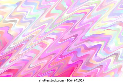 Light Pink vector background with abstract lines. Colorful illustration in abstract marble style with gradient. Textured wave pattern for backgrounds.
