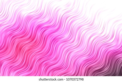 Light Pink vector background with abstract lines. Colorful abstract illustration with gradient lines. Brand-new design for your ads, poster, banner.