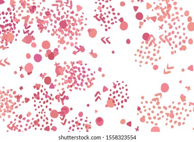 Light Pink vector background with abstract shapes. Colorful chaotic forms with gradient in modern style. Best smart design for your business.