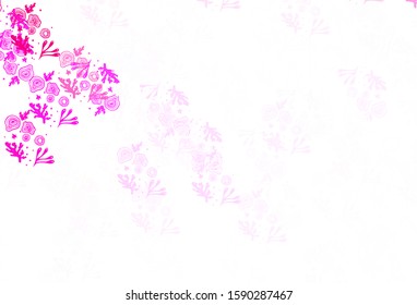 Light Pink vector background with abstract shapes. Decorative design in abstract style with random forms. Modern design for your business card.