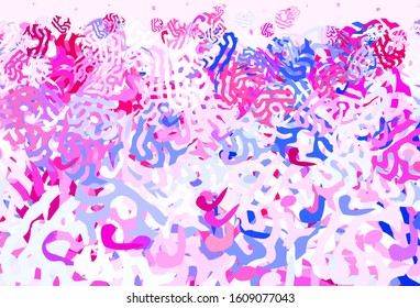 Light Pink vector background with abstract shapes. Illustration with colorful gradient shapes in abstract style. Modern design for your business card.