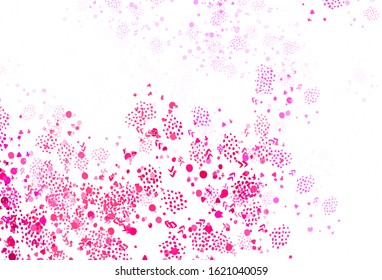 Light Pink vector background with abstract shapes. Colorful chaotic forms with gradient in modern style. Best smart design for your business.